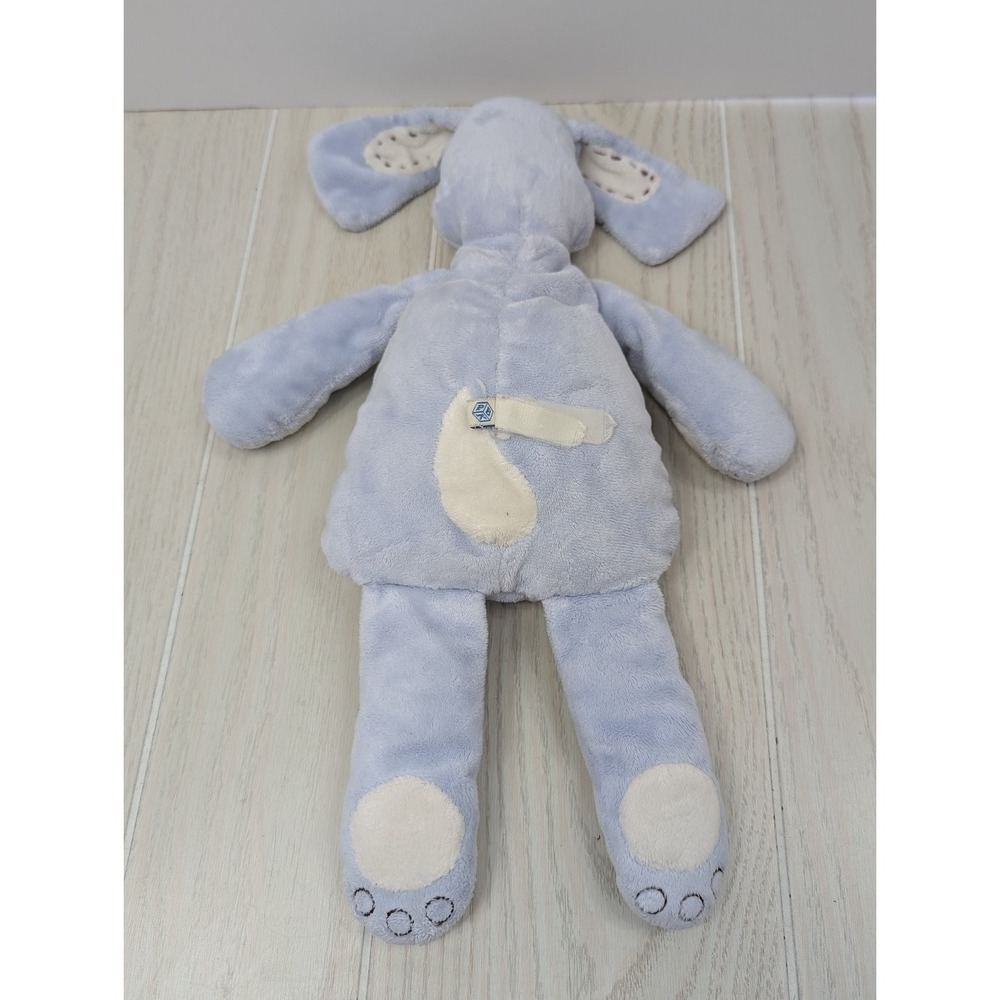 PBK Pottery Barn Kids Blue Cream Plush Bunny Rabbit Floppy Ears Stitched tummy - Picture 3 of 6